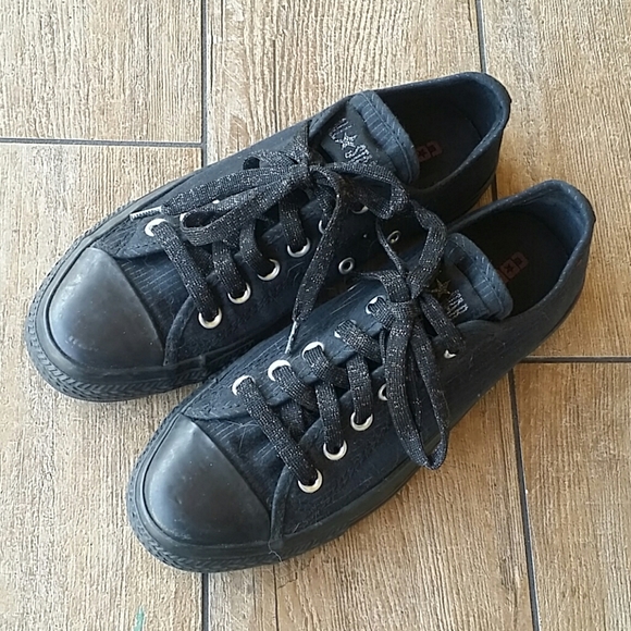 converse glitter lace